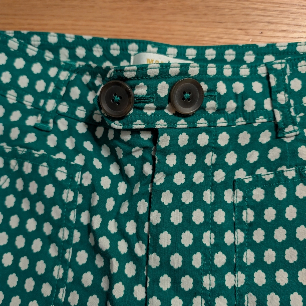 Maeve Anthropologie Green Floral Patterned Pants - Picture 4 of 7